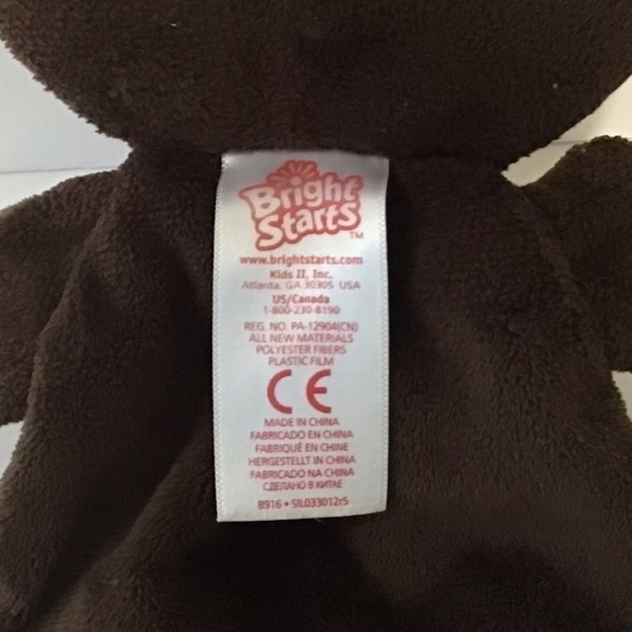 BRIGHT Starts brown monkey security blanket lovey - Picture 8 of 9